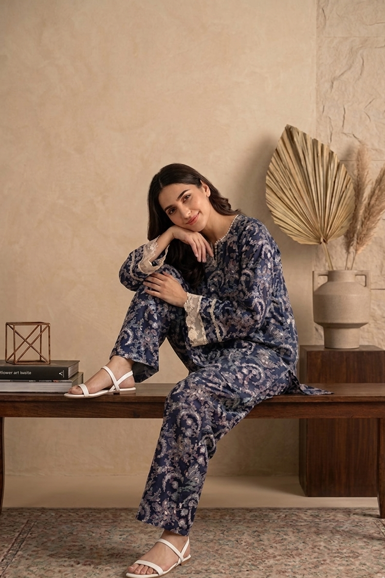 Midnight Drift - Printed Co Ord Set