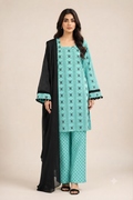 Aqua Eclipse – 3 Piece Printed Lawn Suit