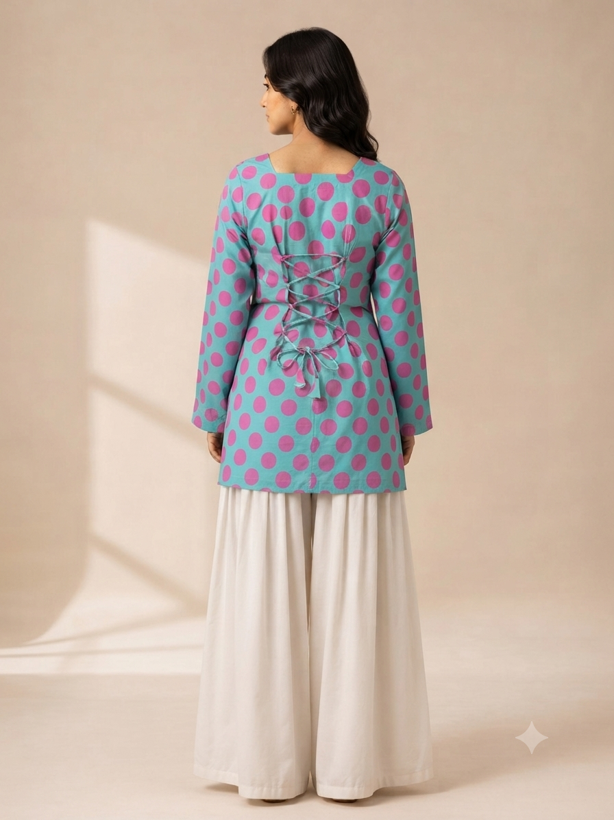 Polka Sky - Corset Kurta