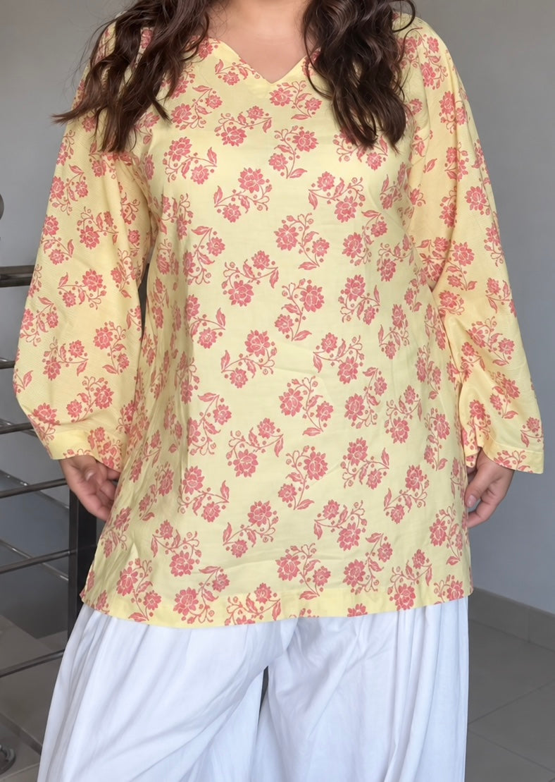 Butter Blossom - Corset Kurta with Farshi Shalwar