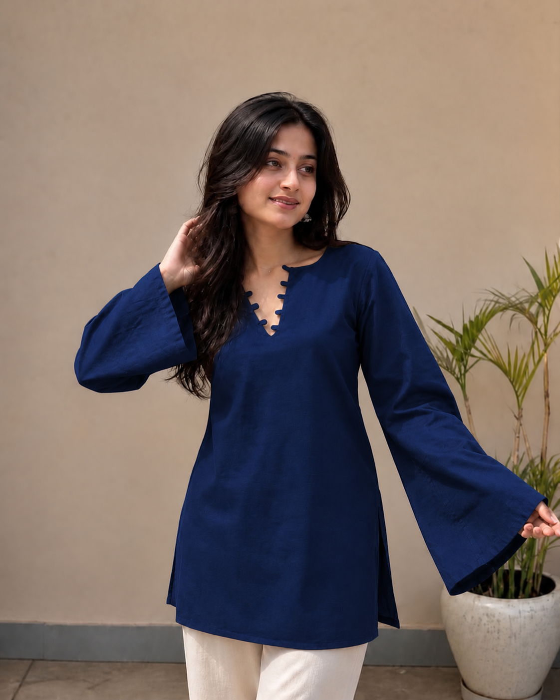Midnight Blue - Short Kurta