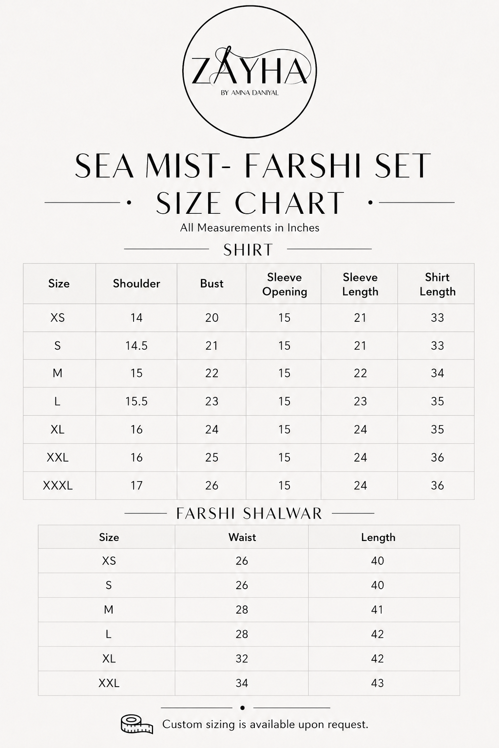 Sea Mist - Farshi Set