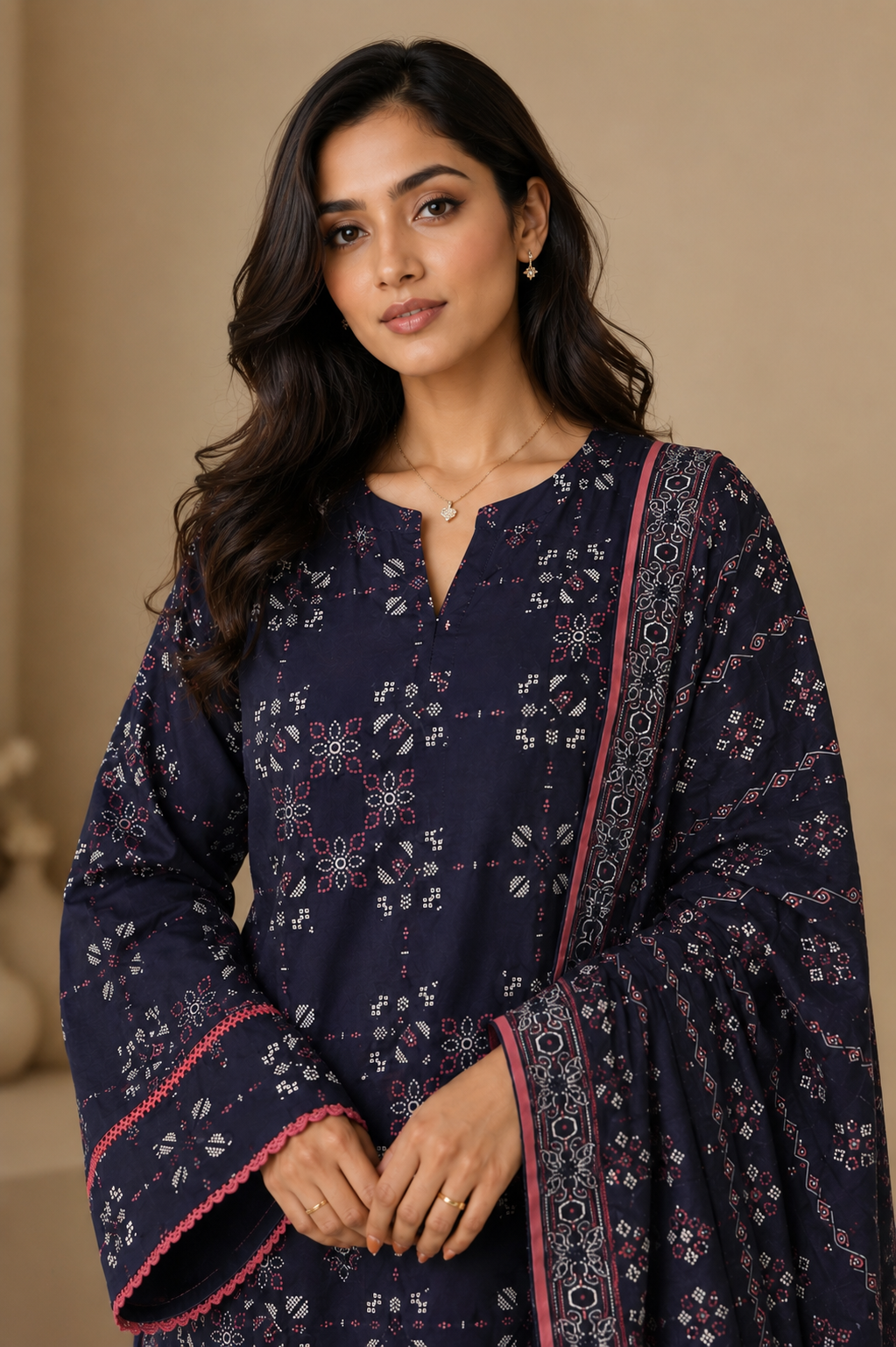 Midnight Mosaic - 3pc Printed Suit