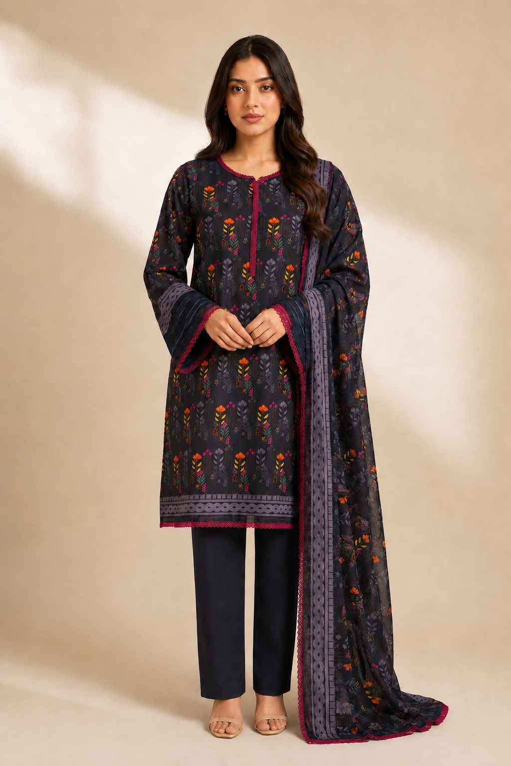 Wild Aster - 3pc Printed Suit
