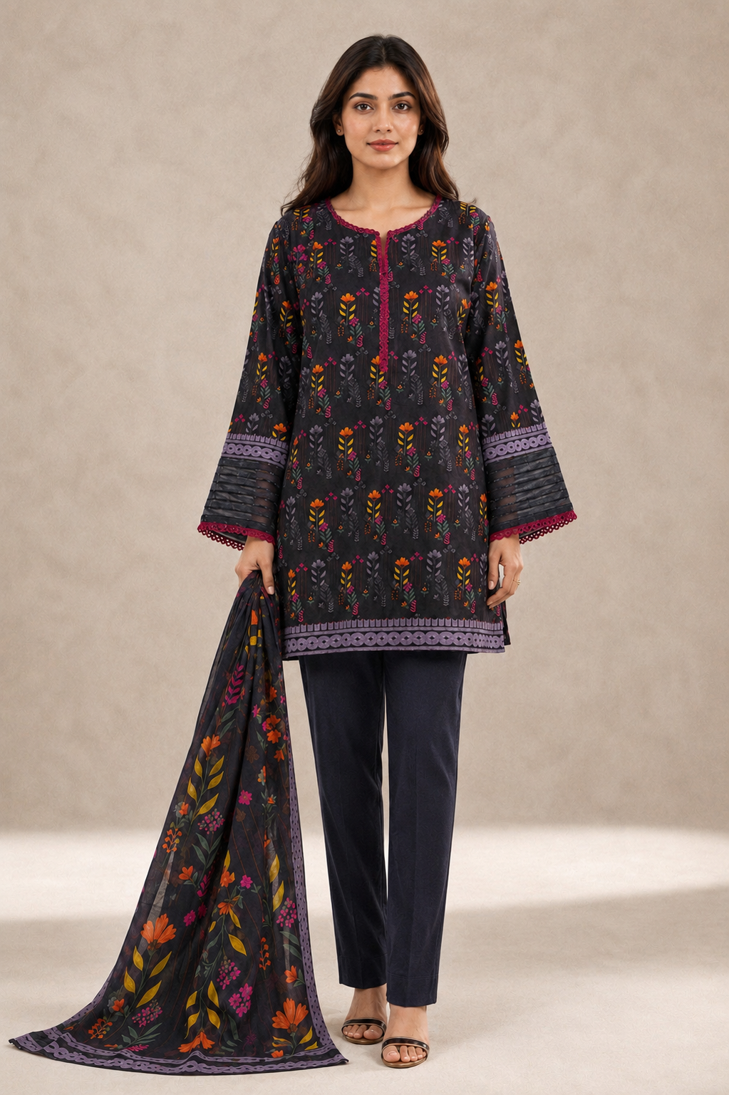 Wild Aster - 3pc Printed Suit